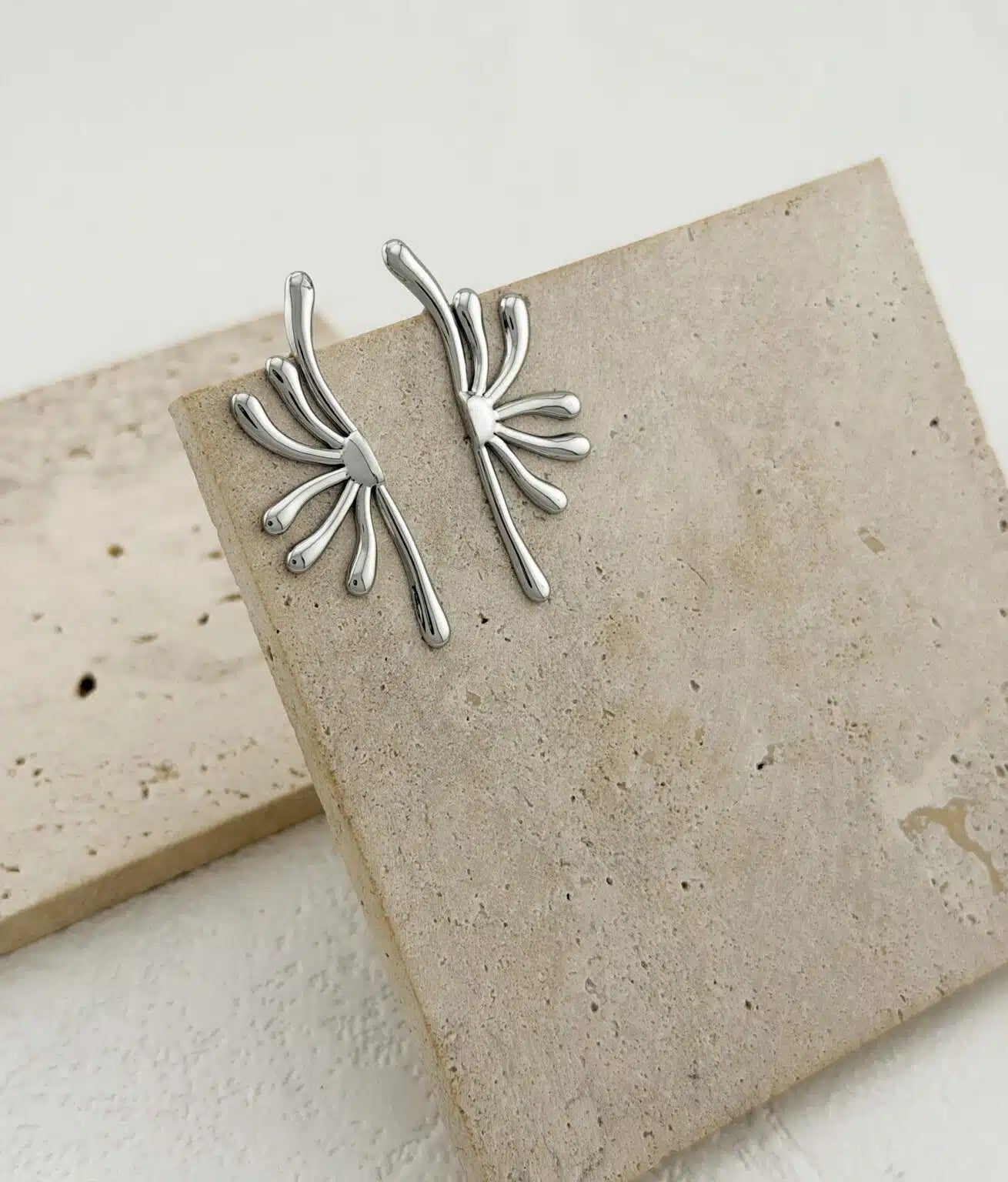 Silver Flower Earrings