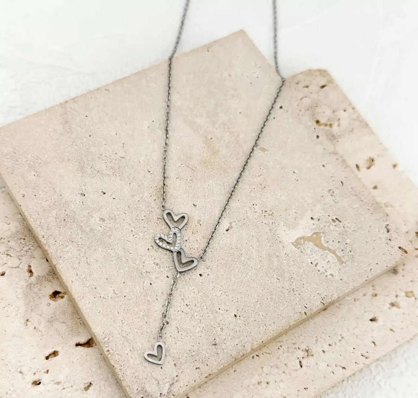 Silver Hearts Necklace