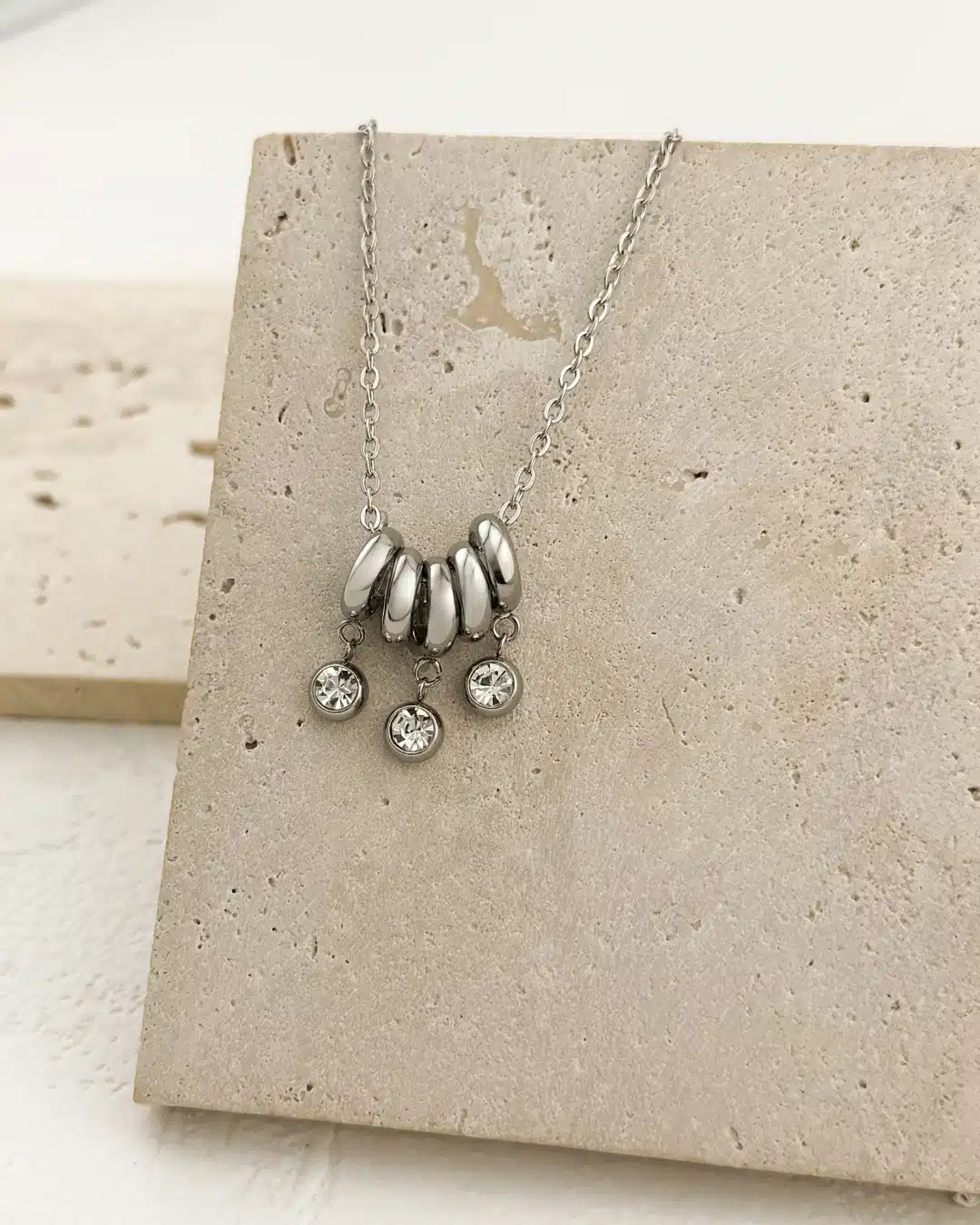 Silver and Diamonds Necklace