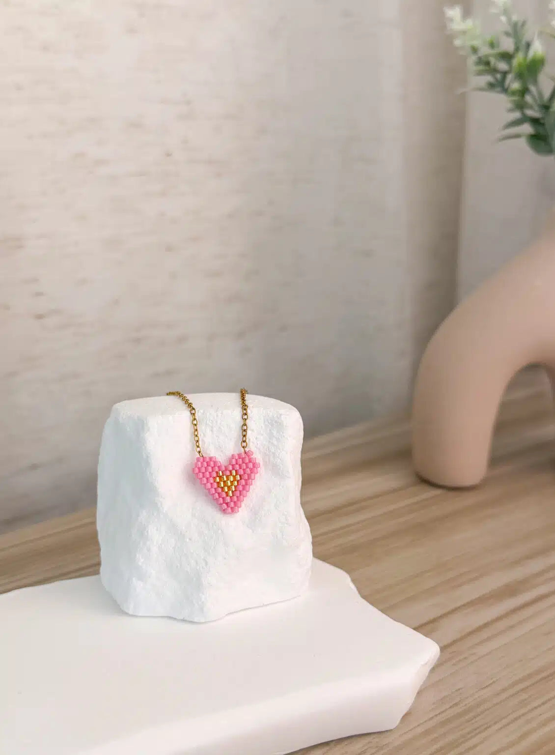 Pink Heart Necklace