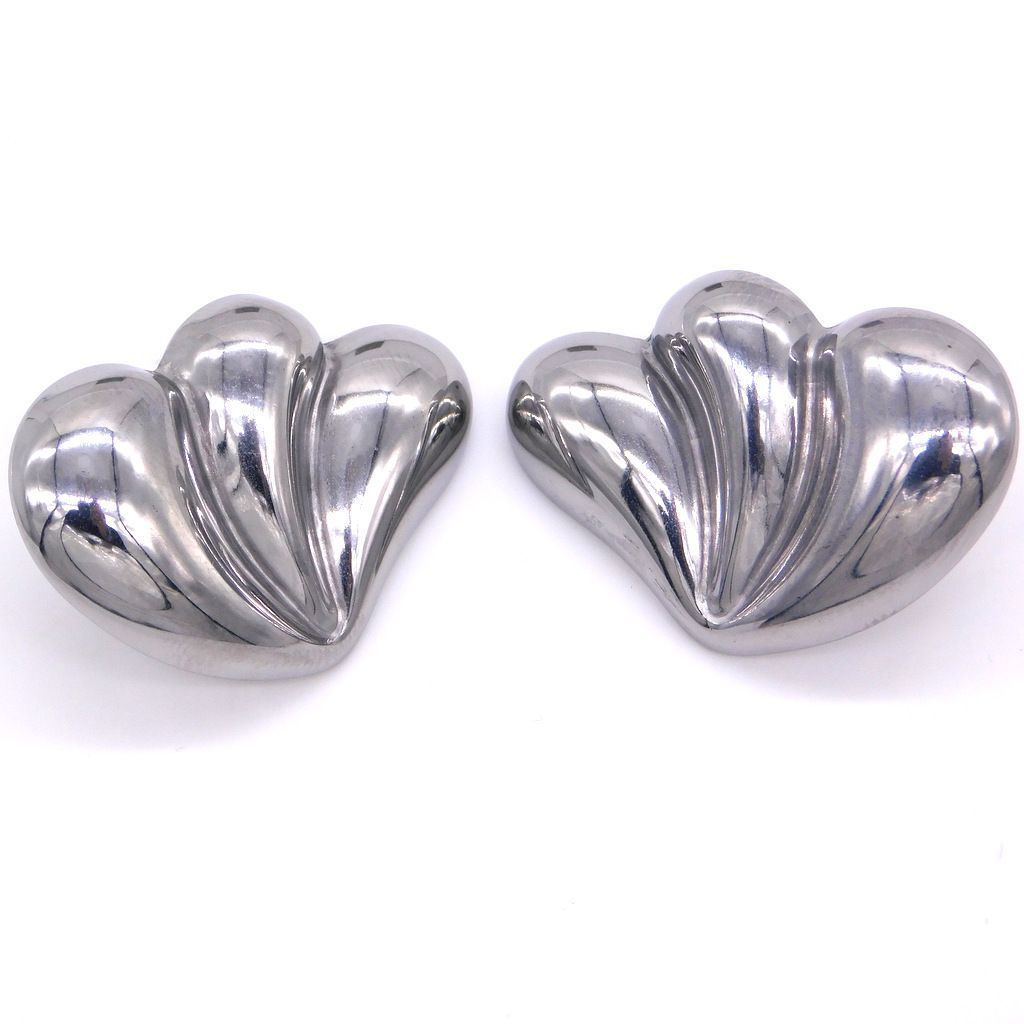 Ατσάλινα σκουλαρίκια triple drop heart