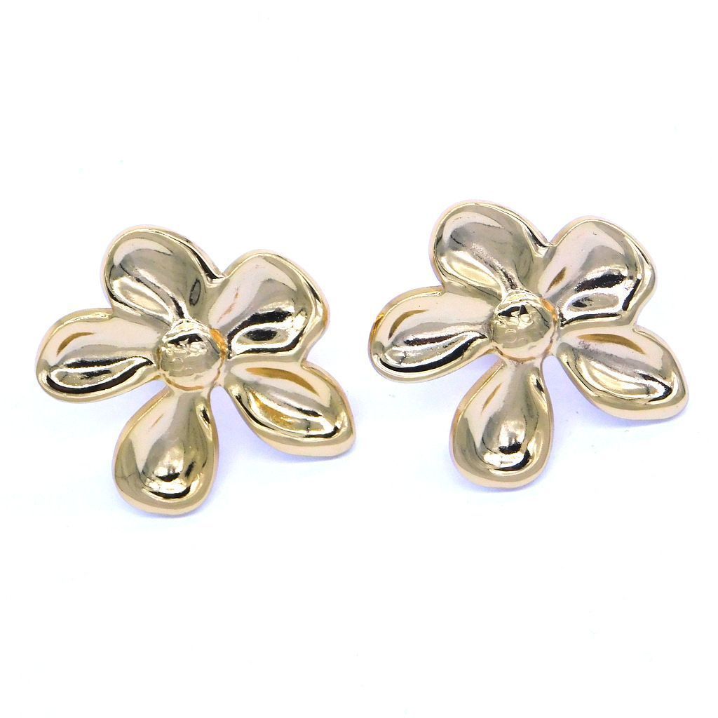 Ατσάλινα σκουλαρίκια Flower 25mm