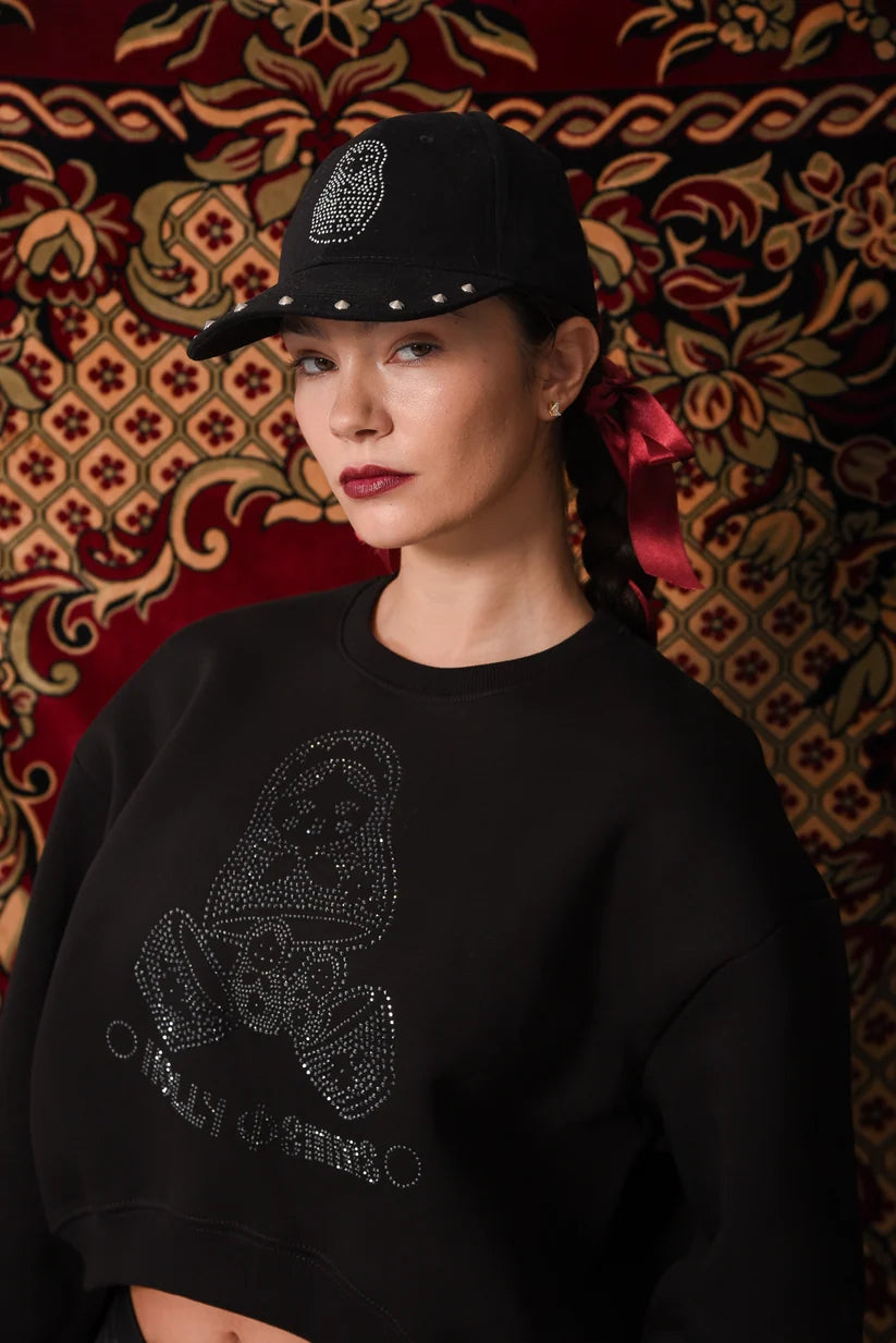 Matrioska - Black Crop Hoodie