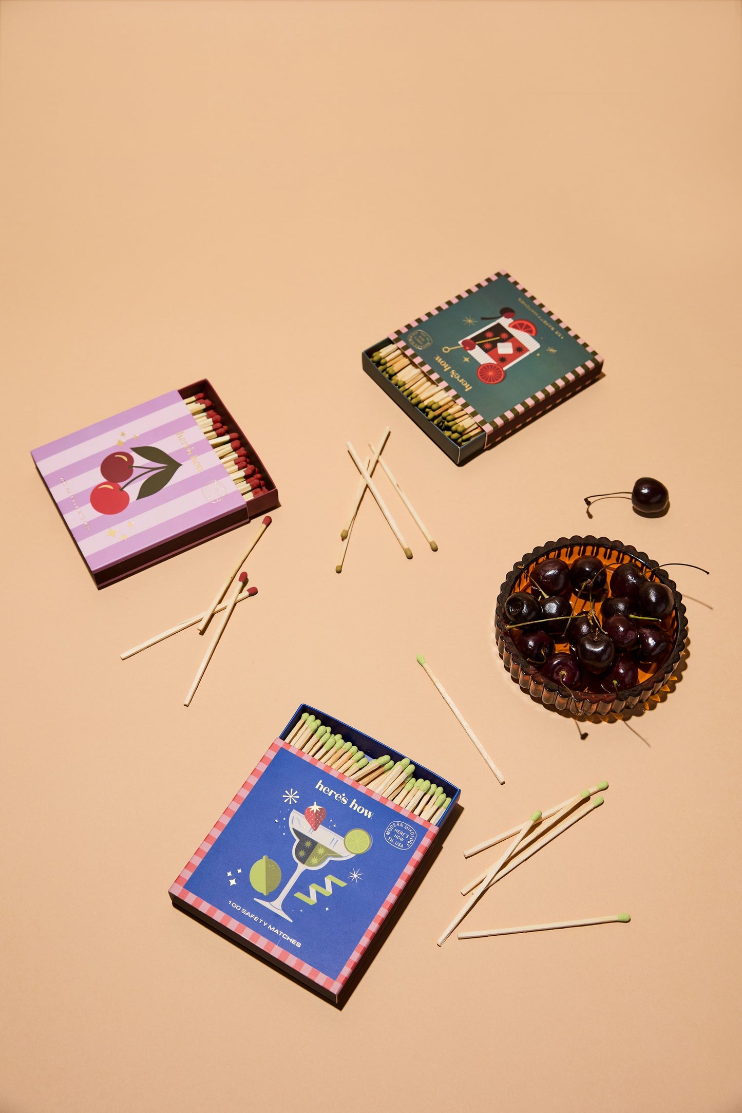 Cherries 100 Σπίρτα ασφαλείας 11cm