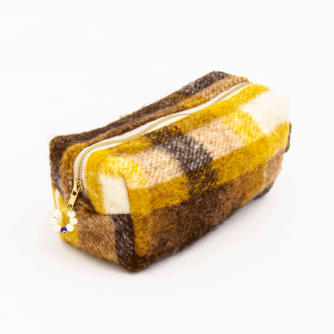 CHECKED COSMETIC POUCH
