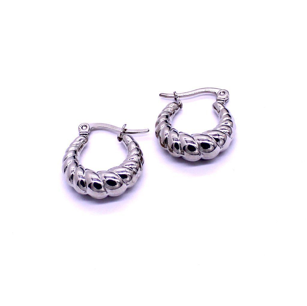 Ατσάλινα σκουλαρίκια Croissant