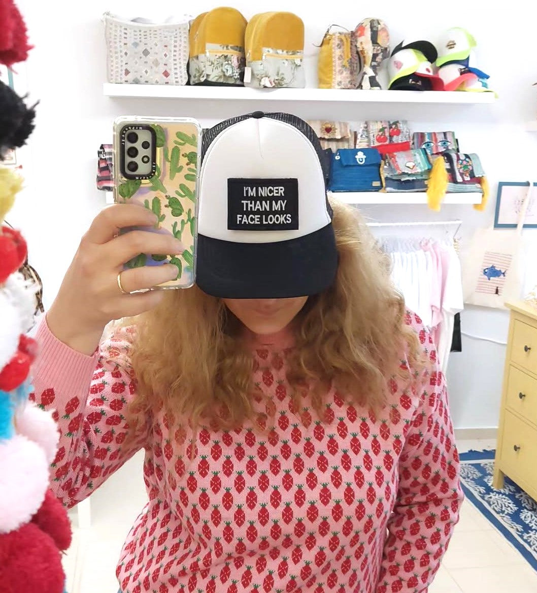 I'M NICER UNISEX BLACK HAT
