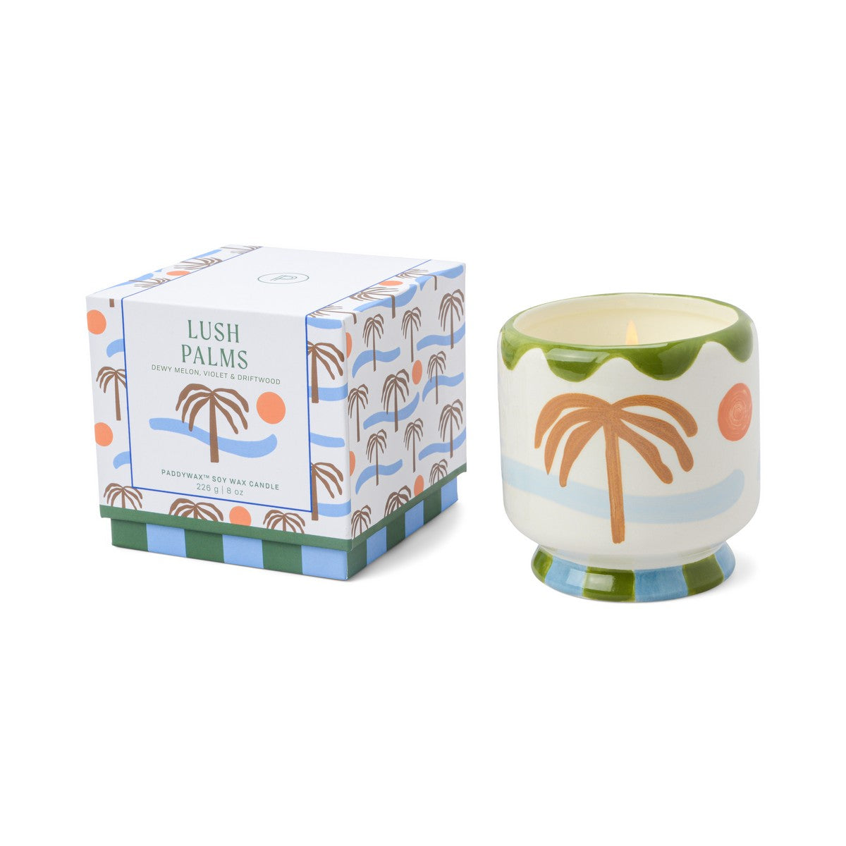 A dopo Κεραμικό κερί σόγιας, Lush Palms 226gr Palm Tree
