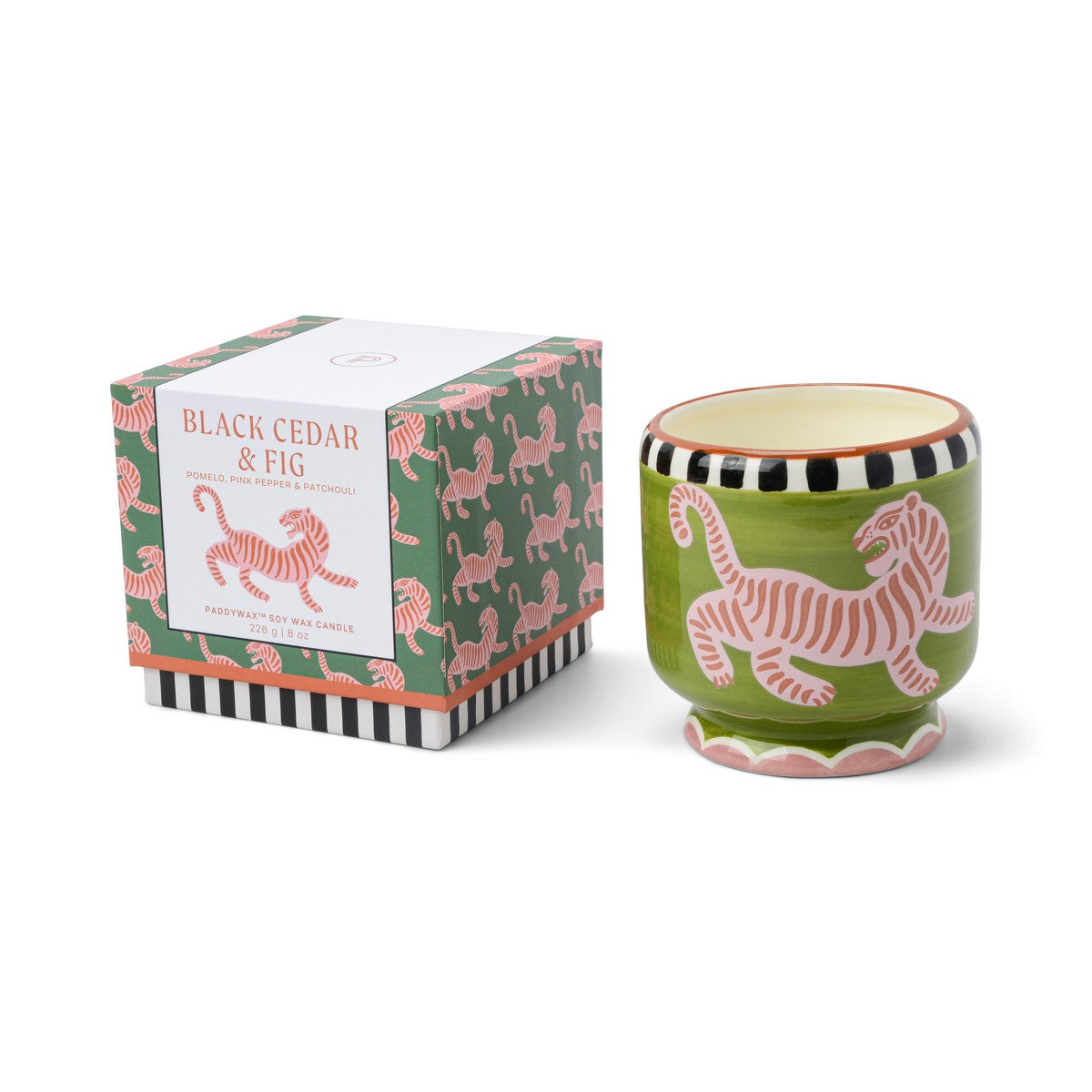 A dopo Κεραμικό κερί σόγιας Tiger Black Cedar & Fig 226gr