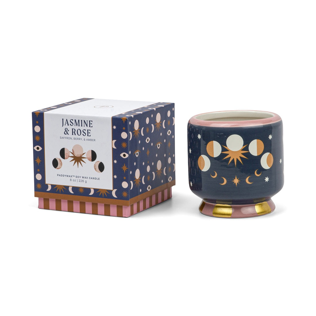 A dopo Κεραμικό κερί σόγιας Moon Phases Jasmine & Rose 226gr