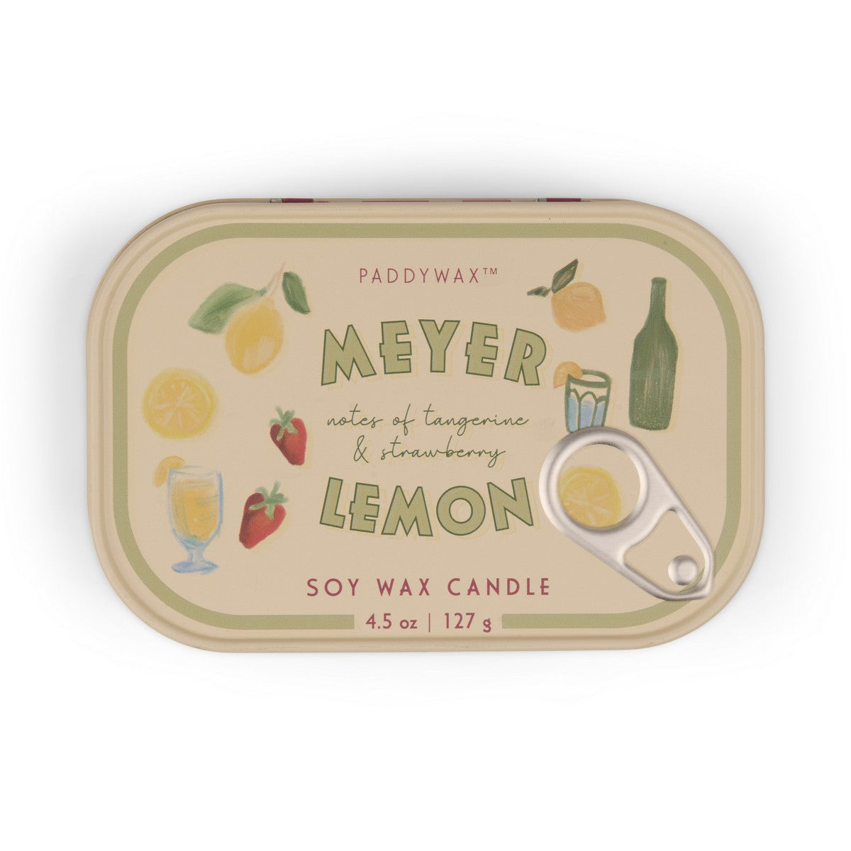 Bistro Lemon Φυτικό Κερί 127gr σε μεταλλικό δοχείο-κονσέρβα