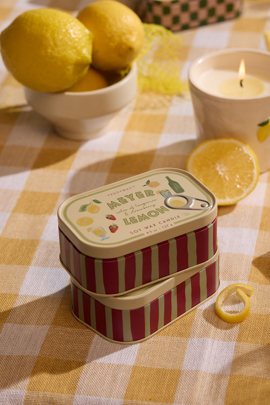 Bistro Lemon Φυτικό Κερί 127gr σε μεταλλικό δοχείο-κονσέρβα