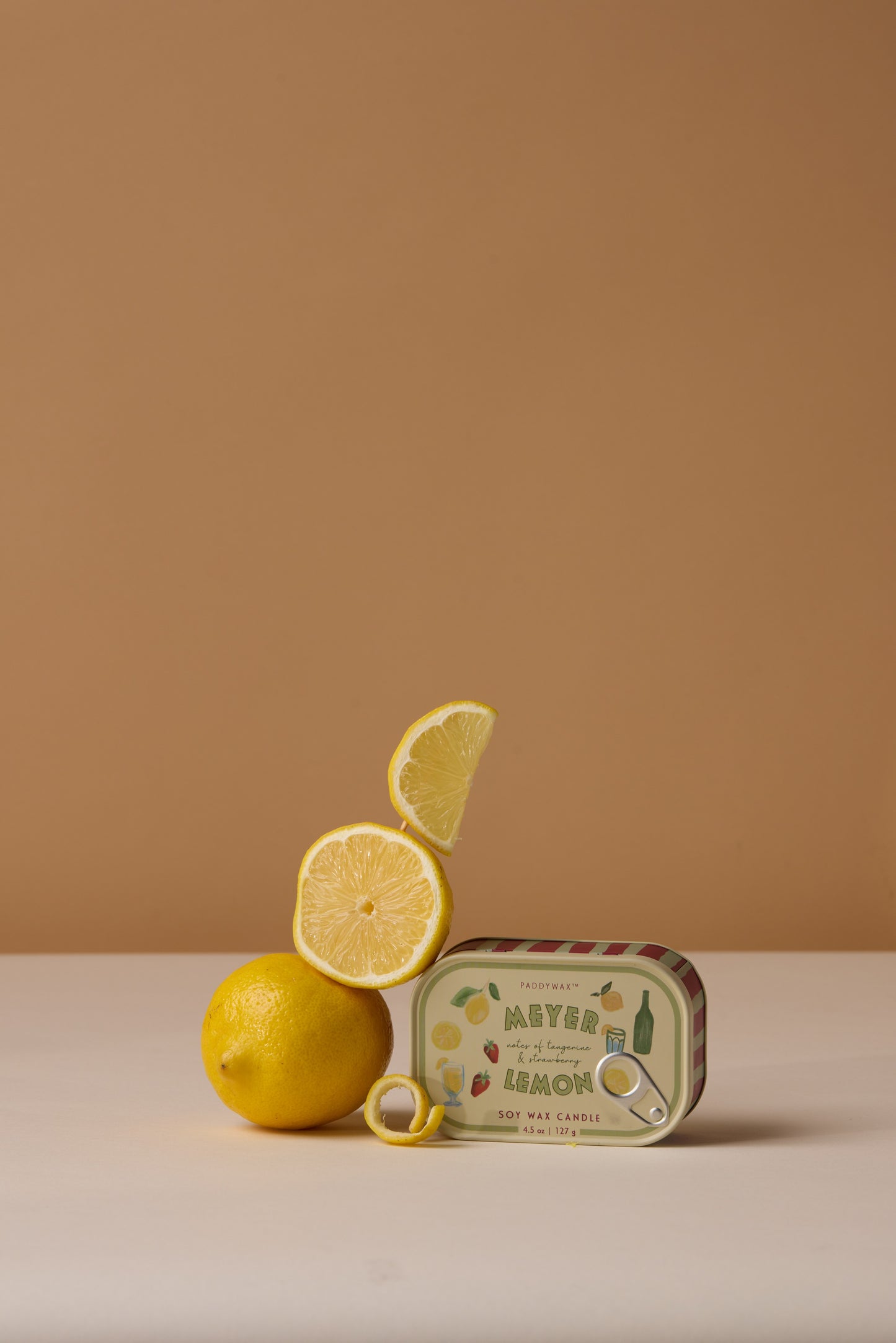 Bistro Lemon Φυτικό Κερί 127gr σε μεταλλικό δοχείο-κονσέρβα