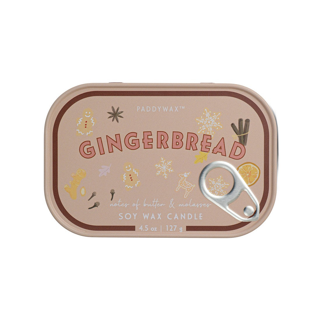Bistro Gingerbread Φυτικό Κερί 127gr σε μεταλλικό δοχείο