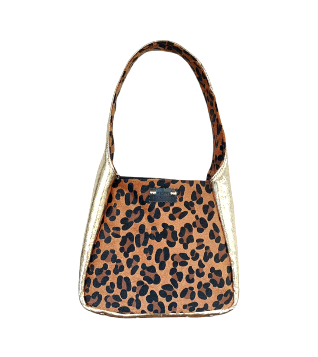 GOLD SNAKE & LEOPARD ALISSA HANDBAG