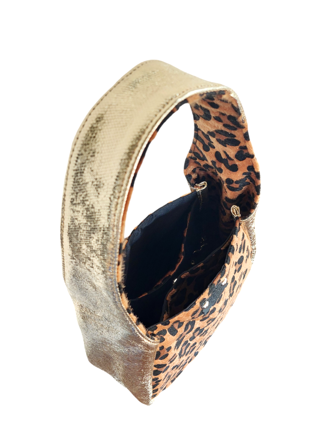 GOLD SNAKE & LEOPARD ALISSA HANDBAG