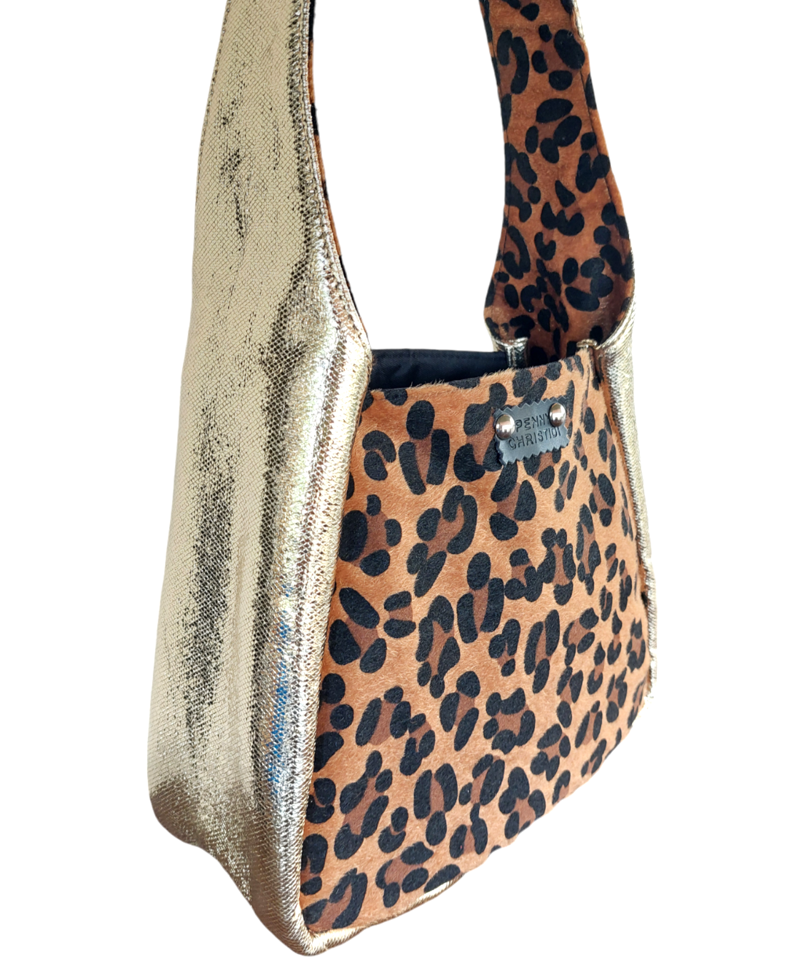 GOLD SNAKE & LEOPARD ALISSA HANDBAG