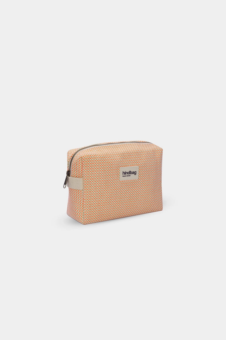 Leon Coral Woven Toiletry Bag