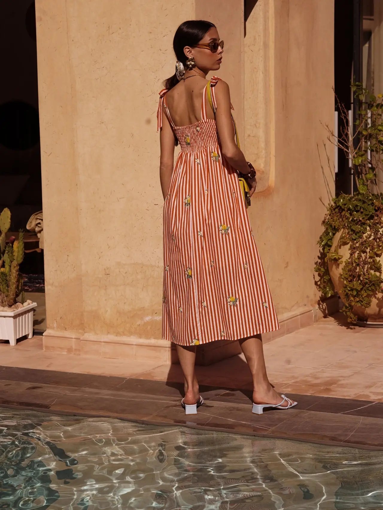 Asma Orange Dress with Lemons