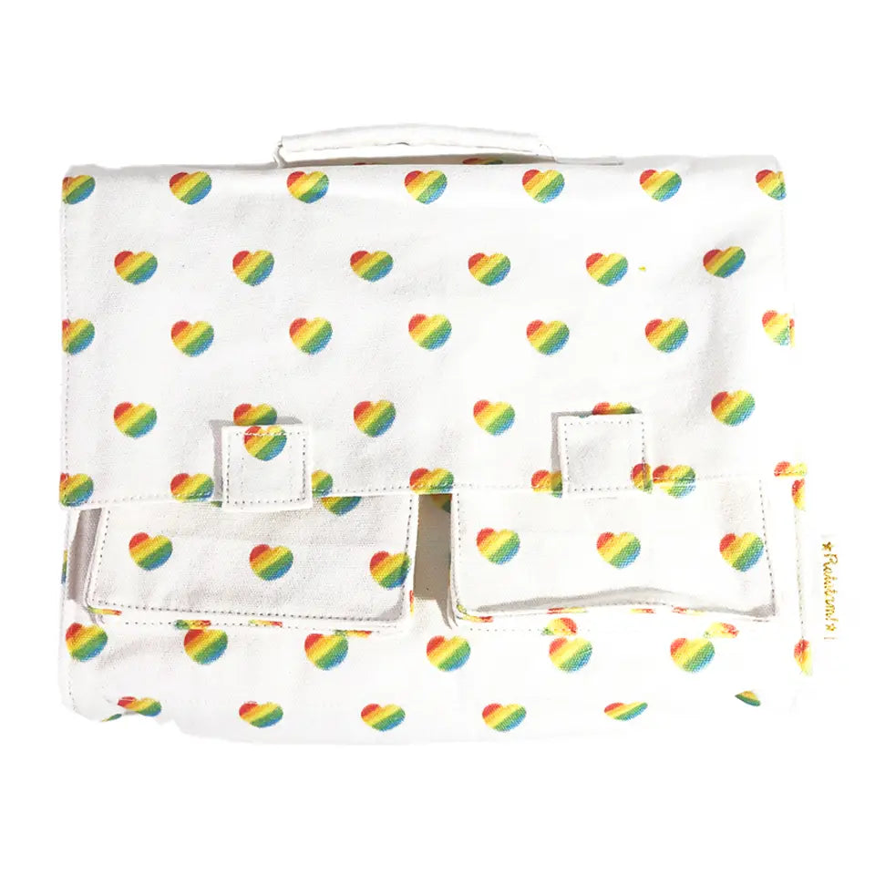 Multicolor Retro Little Heart Printed Kid Backpack