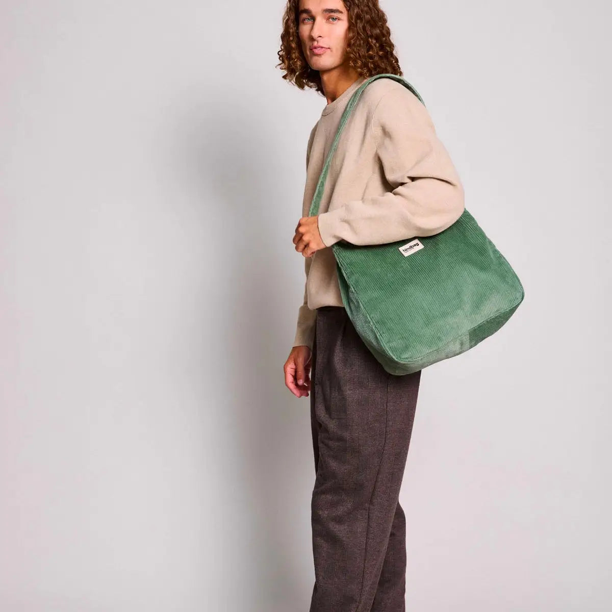 Claire Hobo Bag Green Velvet