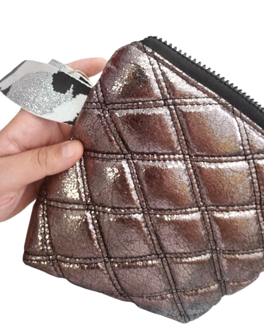 SILVER PADDED POUCH