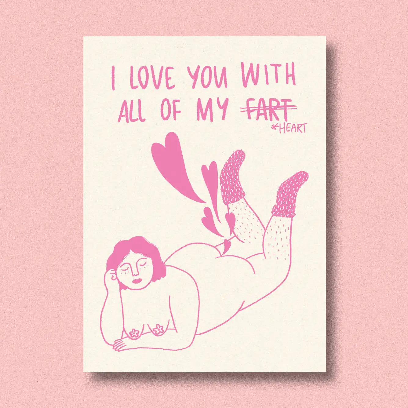 Postcard 'All of My Fart'