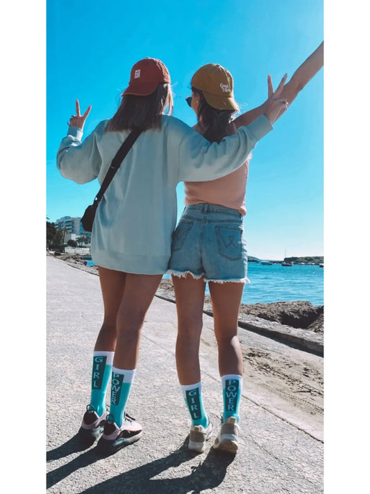 Girl Power Socks Blue