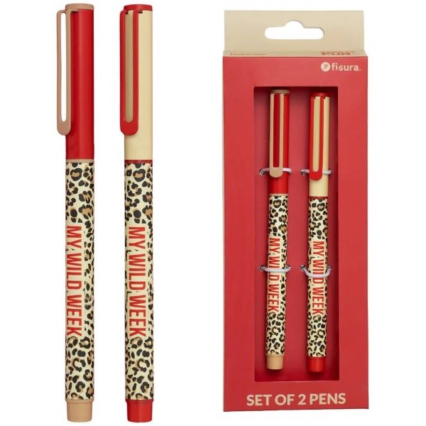 PEN SET OF TWO "MY WILD WEEK"