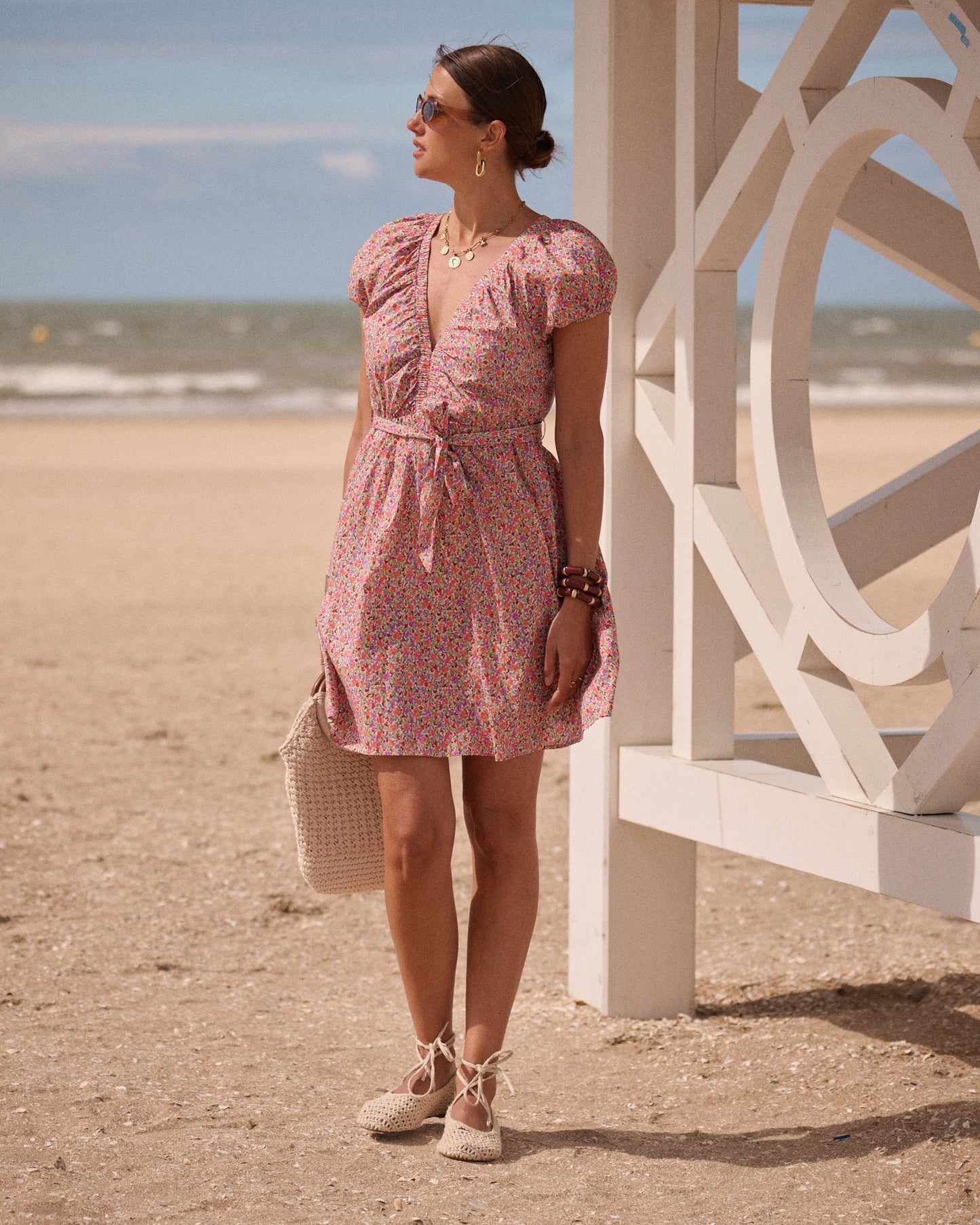 Irène Red Floral Dress