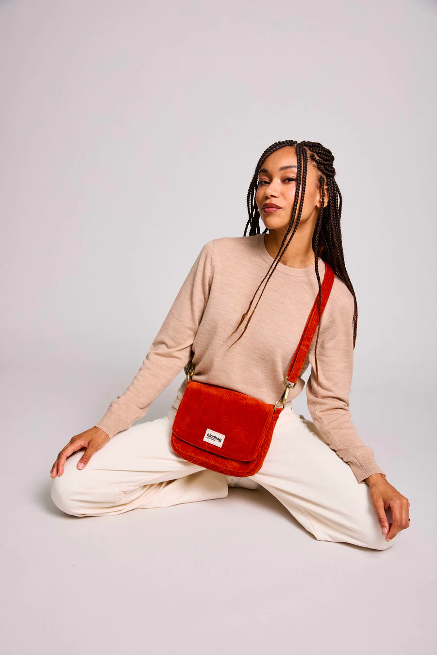 Margault Brick Velvet bag