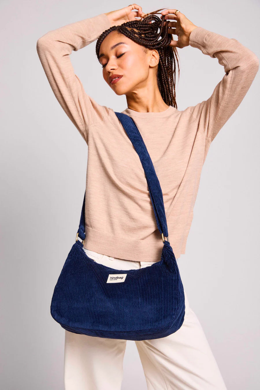 Rosa Navy Velvet Bag