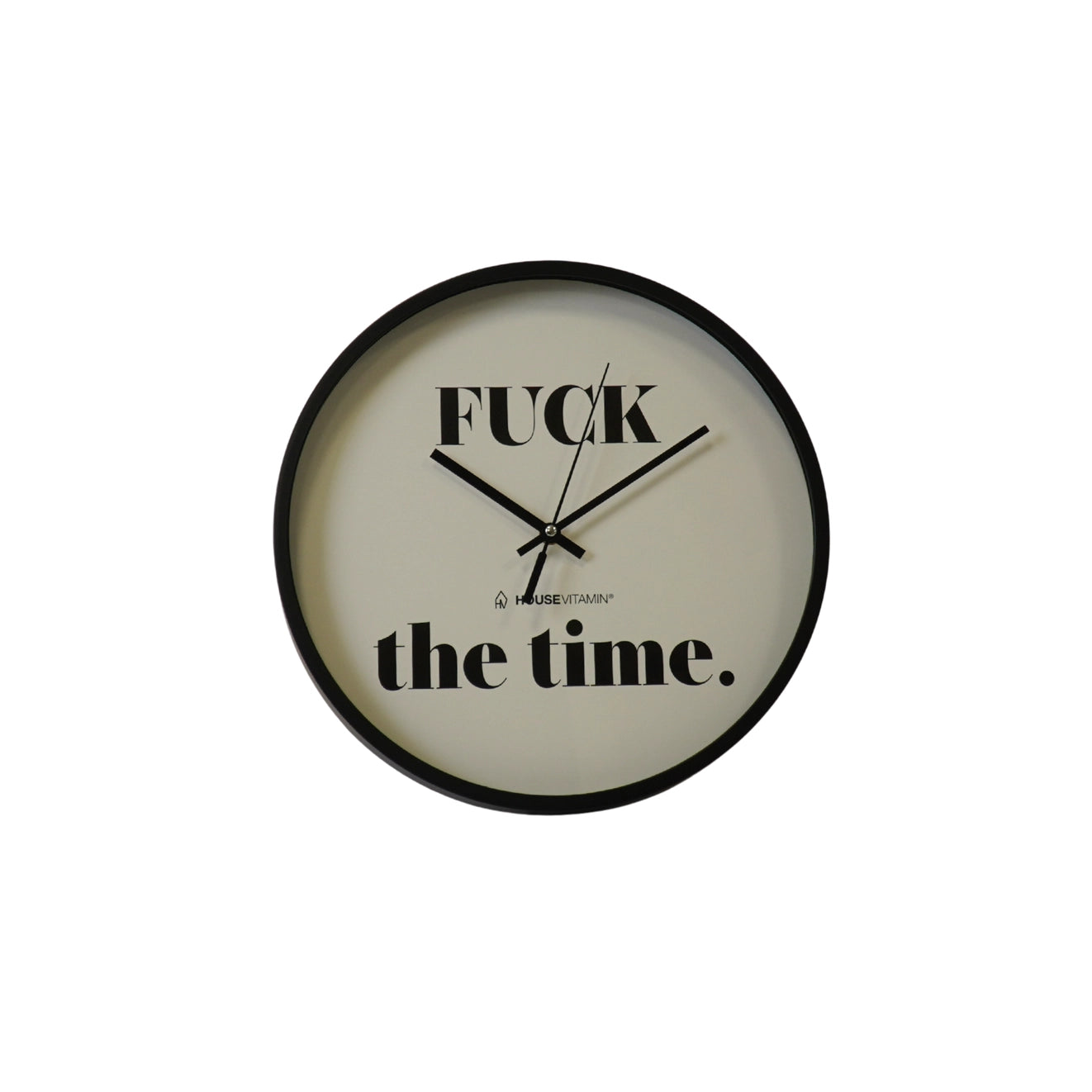 Wall Clock  'fuck the Time' 34x34x4 cm
