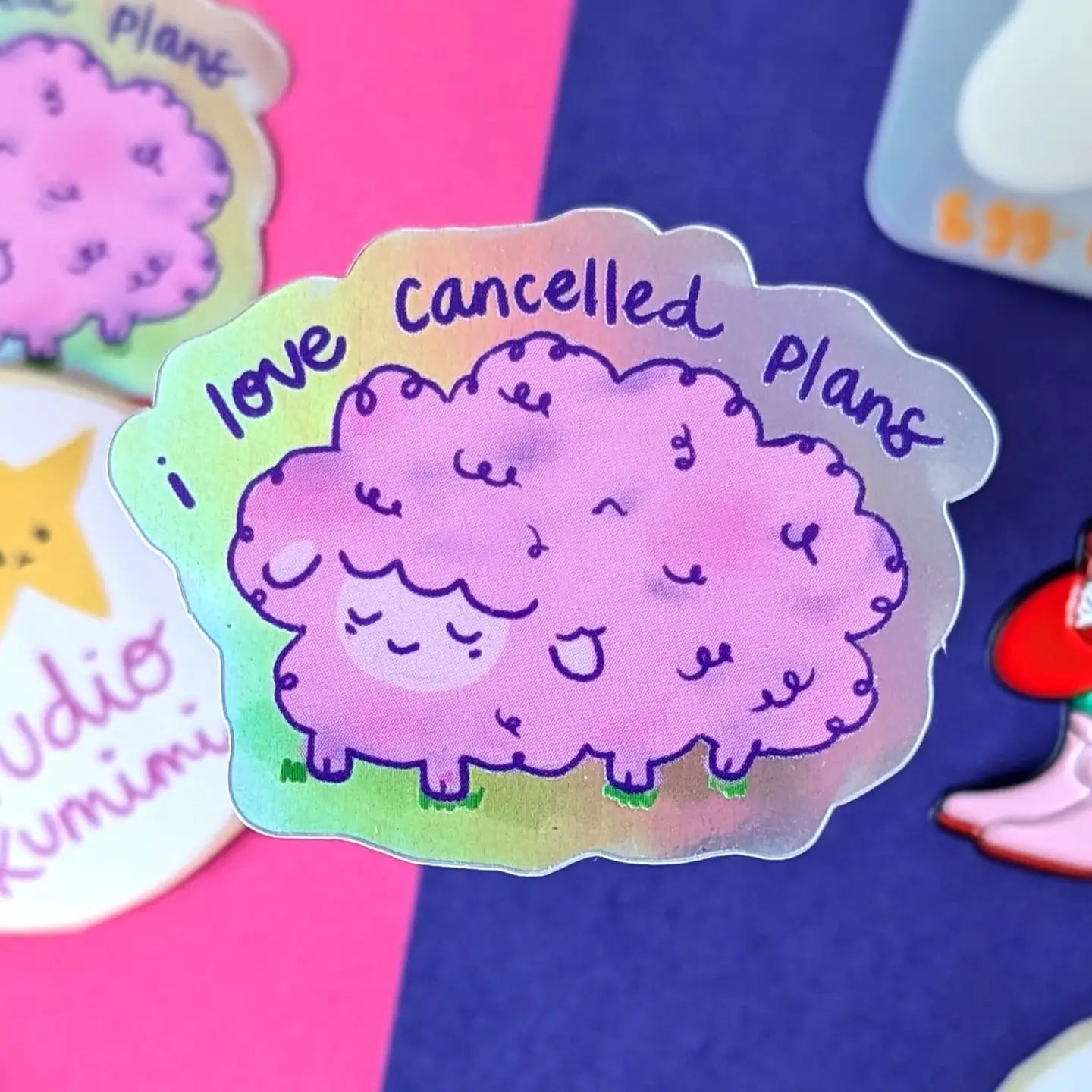 I Love Cancelled Plans Sticker
