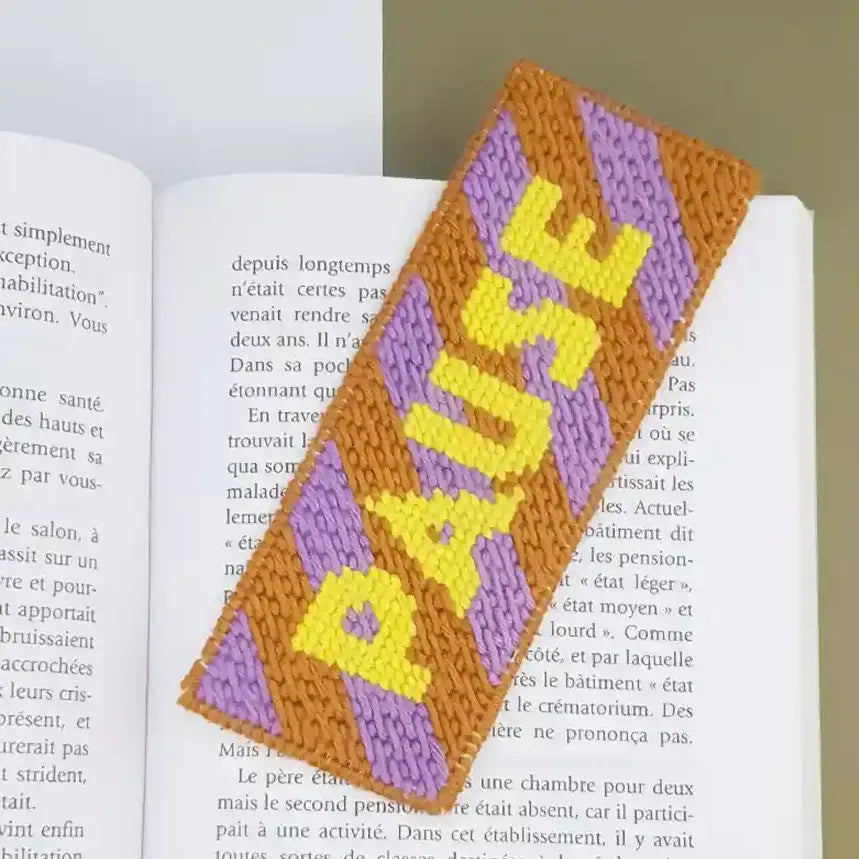 Needlepoint Kit - Bookmark - Pause