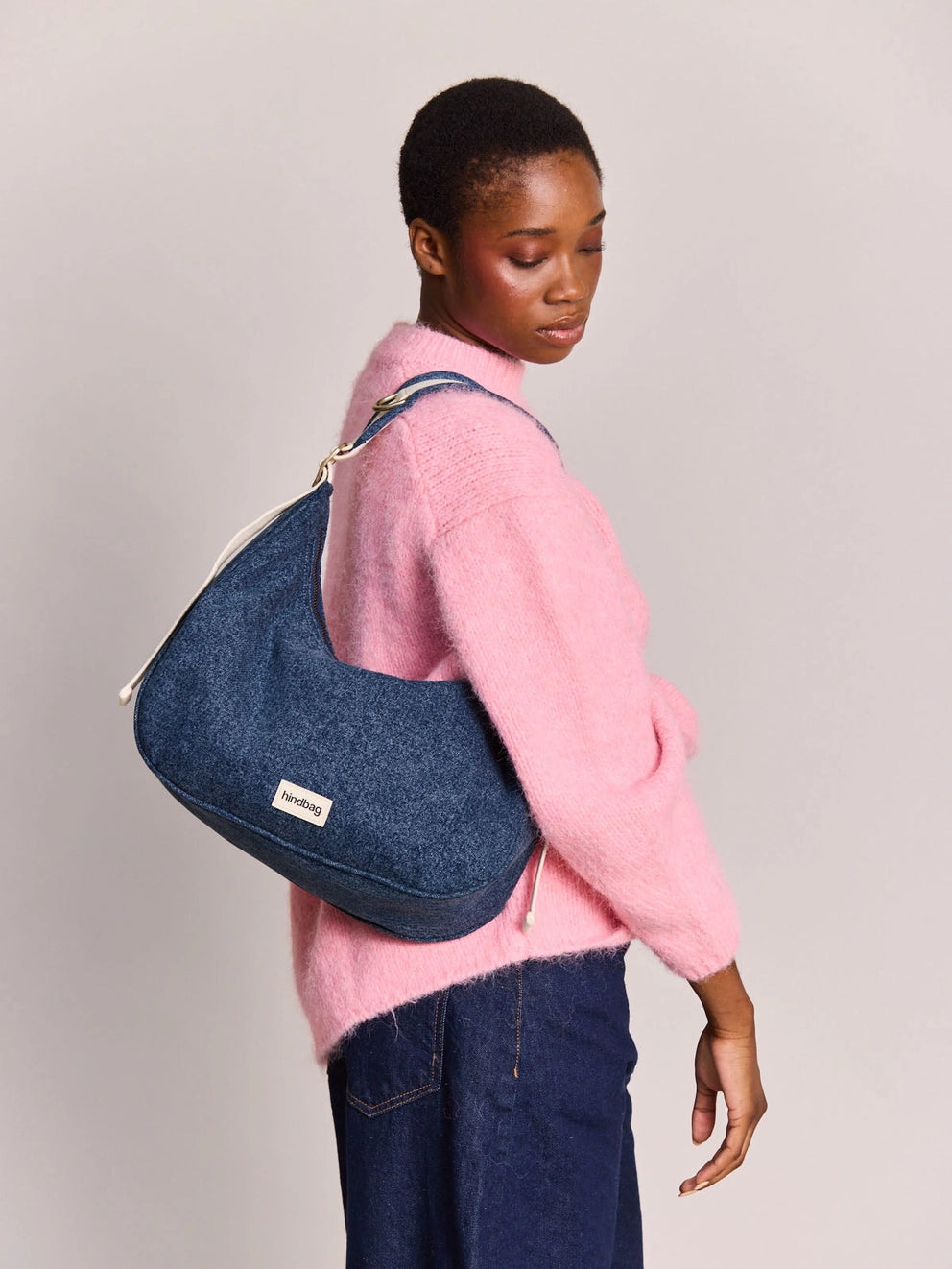 Bianca Dark Blue Denim Handbag