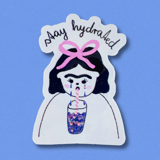 Glitter Stickers "Stay Hydrated"
