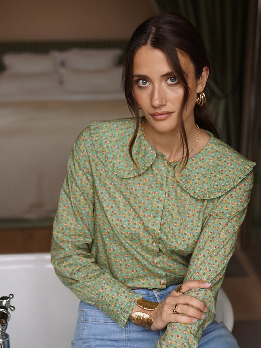 Green Floral Shirt