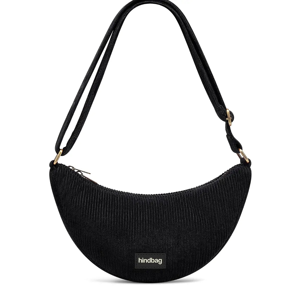 Andrea Black Velvet Crossbody Bag