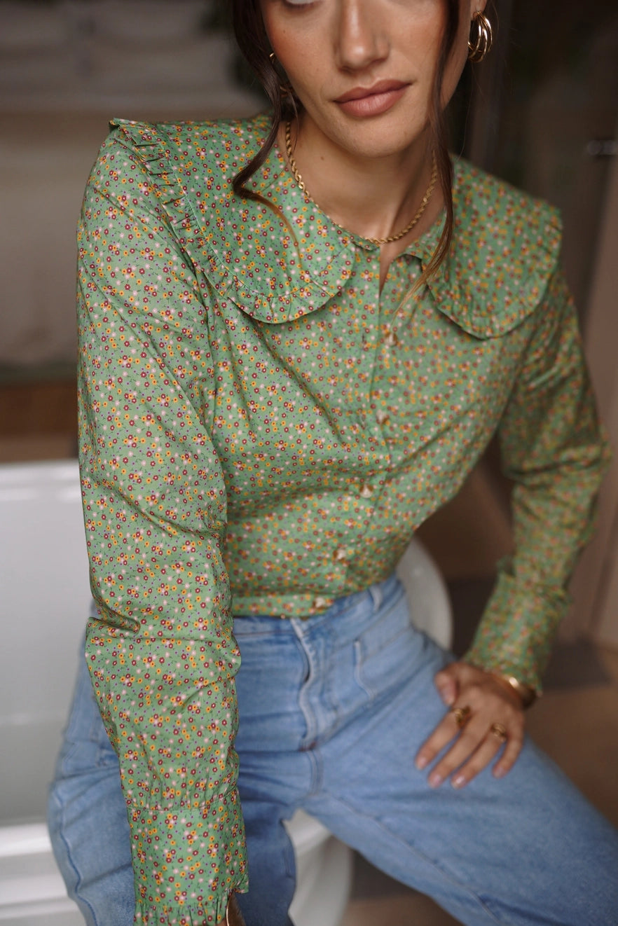 Green Floral Shirt