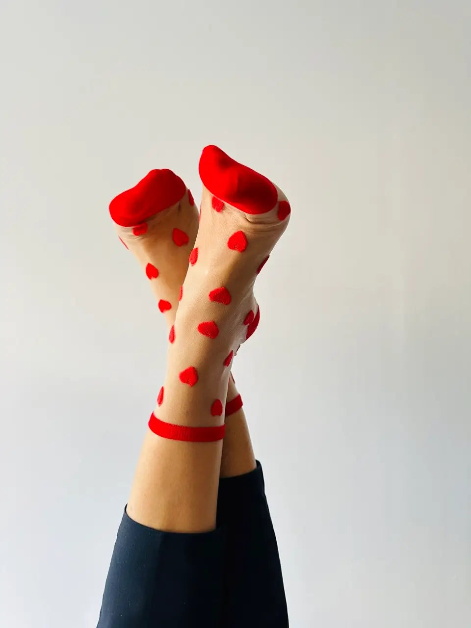 Red Heart Ankle Socks