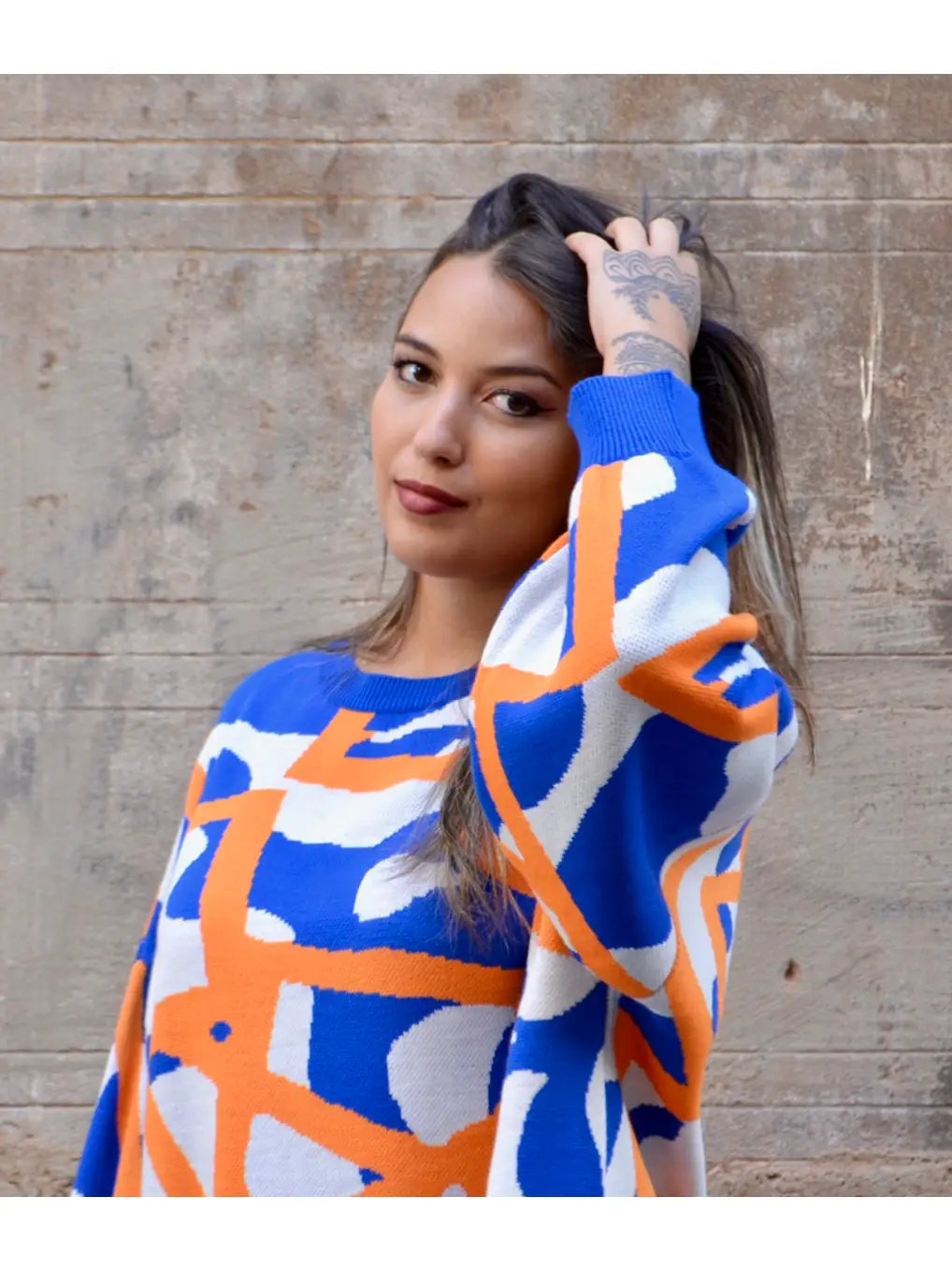 Blue and Orange Sweater