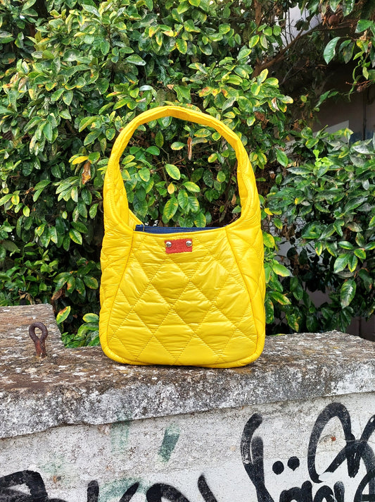 YELLOW PUFFER ALISSA HANDBAG