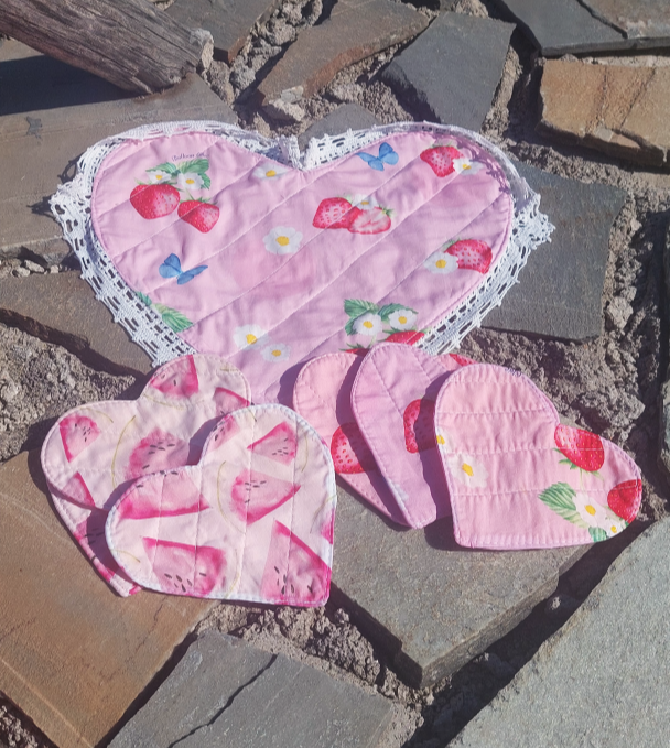 FRUTTI HEARTS COASTERS SET OF 7
