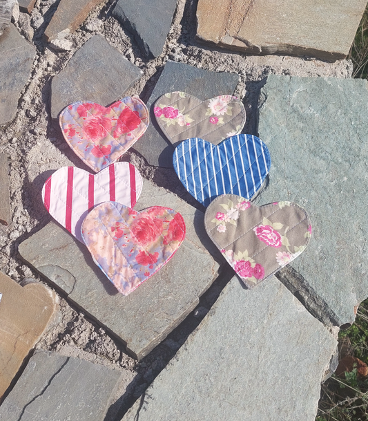 CUTIE HEARTS COASTERS SET OF 6