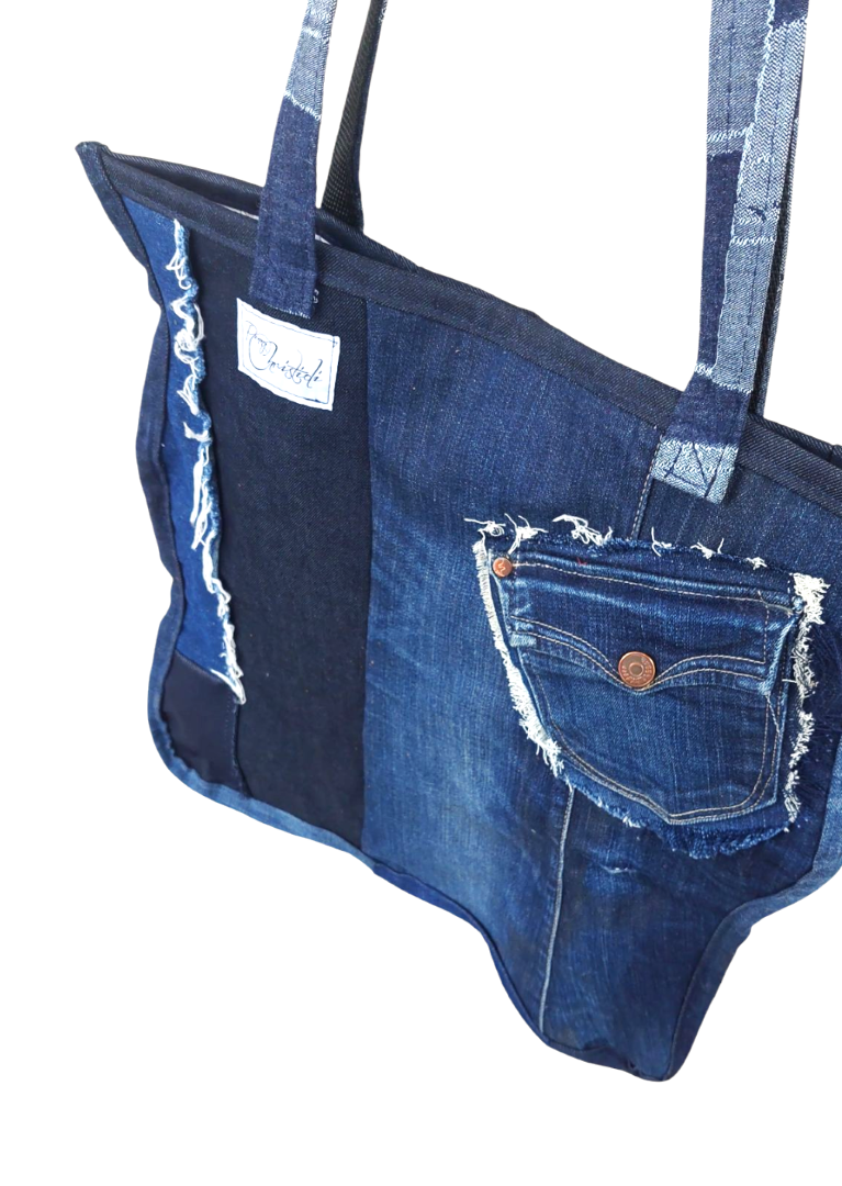 UPCYCLING JEANS SHOULDER BAG