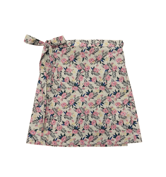MINI FLORAL WRAP SKIRT