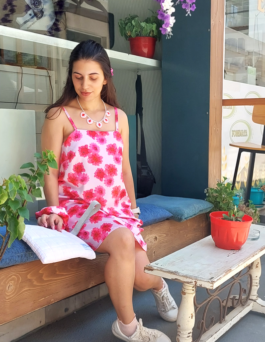 ROSES SATIN MINI DRESS
