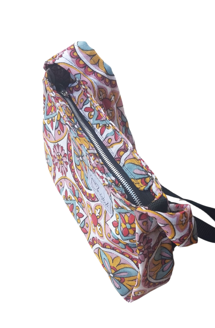 FRENCH MOSAIC SHOULDER BAG WITH SCRUNCHIE