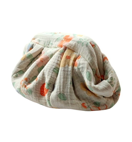 FLOWERS DUMPLING POUCH BAG - MINI